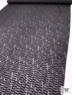 Abstract Clip Silk Chiffon - Black -Fabrics And Fabrics Store 14351 7