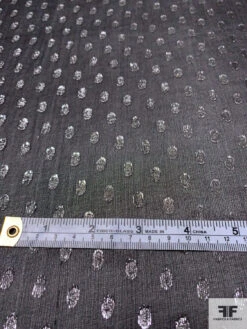 Lurex Polka Dots Silk Chiffon - Black / Silver 16 Lurex Polka Dots Silk Chiffon - Black / Silver -Fabrics And Fabrics Store 14357 6