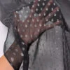 Lurex Polka Dots Silk Chiffon - Black / Silver -Fabrics And Fabrics Store 14357 8