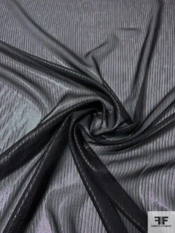 Lurex Pinstriped Silk Chiffon - Black 13 Lurex Pinstriped Silk Chiffon - Black -Fabrics And Fabrics Store 14359 1