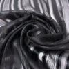 Multisize Satin Striped Burnout Crinkled Silk Chiffon With Black Lurex Pinstripes - Black 2 Multisize Satin Striped Burnout Crinkled Silk Chiffon With Black Lurex Pinstripes - Black -Fabrics And Fabrics Store 14398 3