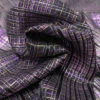 French Lurex Plaid Novelty Silk Chiffon - Black / Purple / Gold 2 French Lurex Plaid Novelty Silk Chiffon - Black / Purple / Gold -Fabrics And Fabrics Store 14437 8