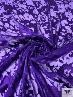 Abstract Burnout Silk-Rayon Chiffon - Purple 12 Abstract Burnout Silk-Rayon Chiffon - Purple -Fabrics And Fabrics Store 14443 2
