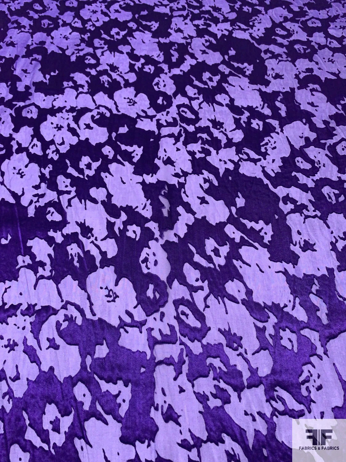 Abstract Burnout Silk-Rayon Chiffon - Purple 7 Abstract Burnout Silk-Rayon Chiffon - Purple - Image 5