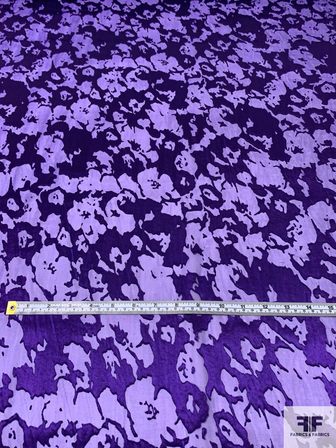 Abstract Burnout Silk-Rayon Chiffon - Purple 8 Abstract Burnout Silk-Rayon Chiffon - Purple - Image 6