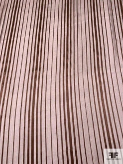 French Satin Striped Burnout Silk Chiffon - Classic Brown 13 French Satin Striped Burnout Silk Chiffon - Classic Brown -Fabrics And Fabrics Store 14464 4