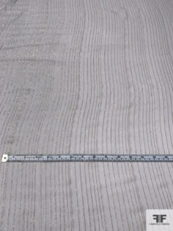 Solid Silk Chiffon With Gold Lurex Pinstripes - Soft Grey / Gold 14 Solid Silk Chiffon With Gold Lurex Pinstripes - Soft Grey / Gold -Fabrics And Fabrics Store 14485 5