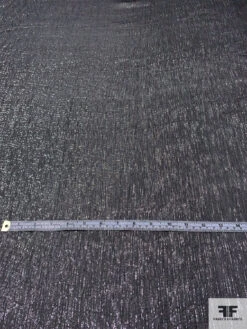 Lurex Pinstriped Silk Chiffon - Black / Silver 14 Lurex Pinstriped Silk Chiffon - Black / Silver -Fabrics And Fabrics Store 14538 5