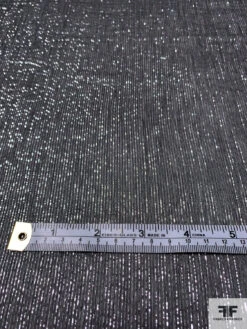 Lurex Pinstriped Silk Chiffon - Black / Silver 15 Lurex Pinstriped Silk Chiffon - Black / Silver -Fabrics And Fabrics Store 14538 6