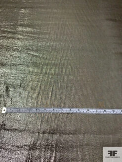 Lurex Pinstriped Silk Chiffon - Silvery-Gold / Black -Fabrics And Fabrics Store 14541 4