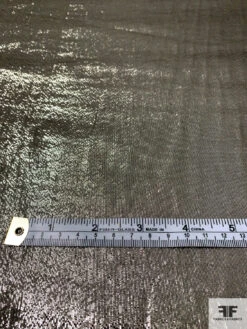 Lurex Pinstriped Silk Chiffon - Silvery-Gold / Black -Fabrics And Fabrics Store 14541 5