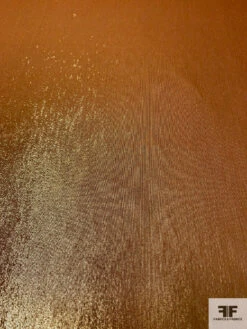 Lurex Pinstriped Silk Chiffon With Fused Backing - Saddle / Gold 13 Lurex Pinstriped Silk Chiffon With Fused Backing - Saddle / Gold -Fabrics And Fabrics Store 14546 3