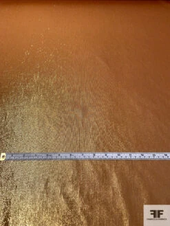 Lurex Pinstriped Silk Chiffon With Fused Backing - Saddle / Gold 14 Lurex Pinstriped Silk Chiffon With Fused Backing - Saddle / Gold -Fabrics And Fabrics Store 14546 4