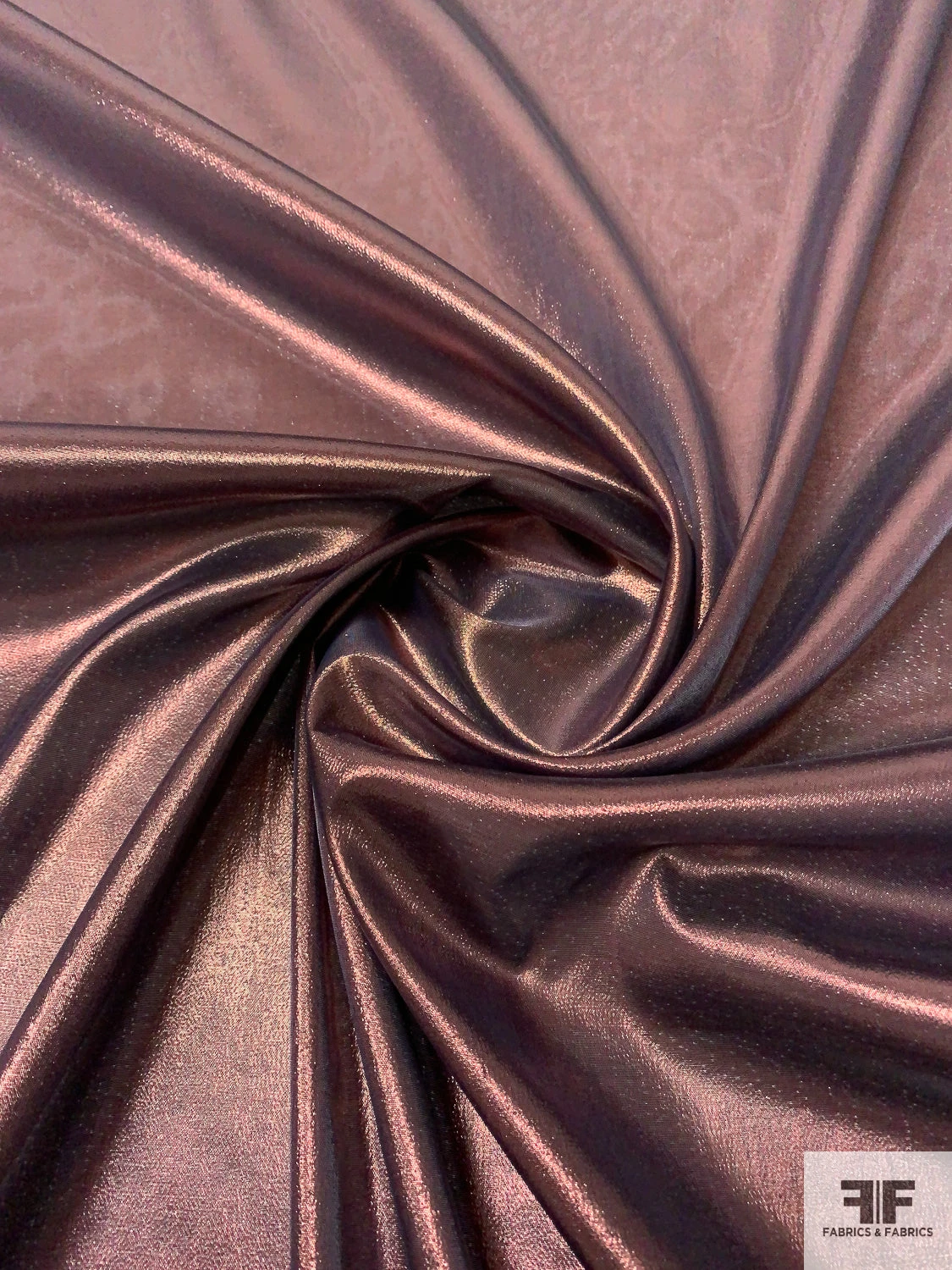 Metallic Shantung-Like Sheer Tissue Lamé - Metallic Rosewood 4 Metallic Shantung-Like Sheer Tissue Lamé - Metallic Rosewood - Image 2