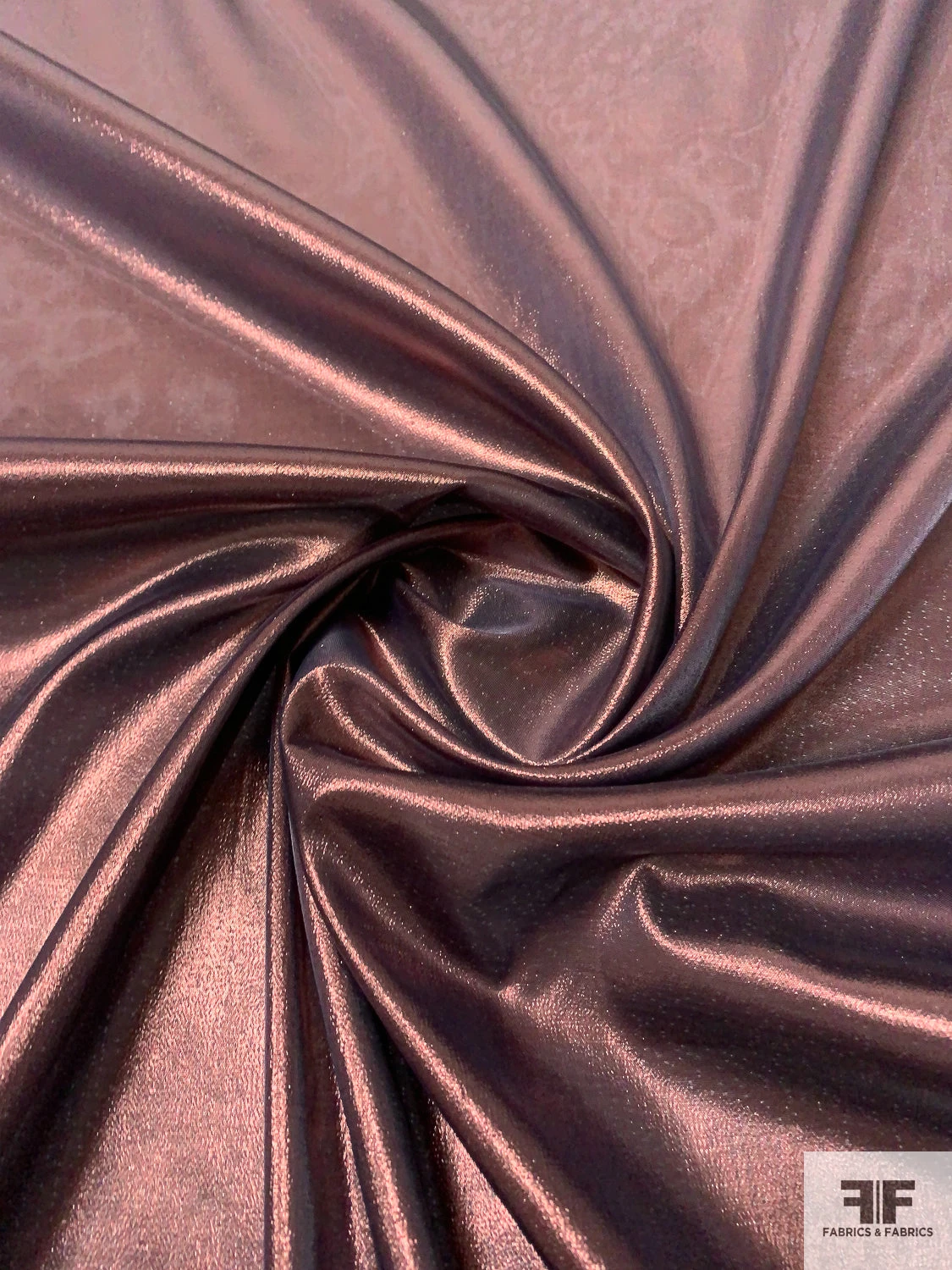 Metallic Shantung-Like Sheer Tissue Lamé - Metallic Rosewood 5 Metallic Shantung-Like Sheer Tissue Lamé - Metallic Rosewood - Image 3