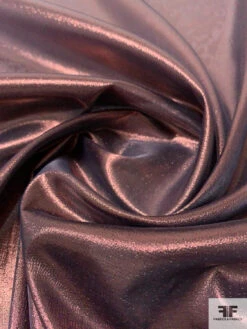 Metallic Shantung-Like Sheer Tissue Lamé - Metallic Rosewood