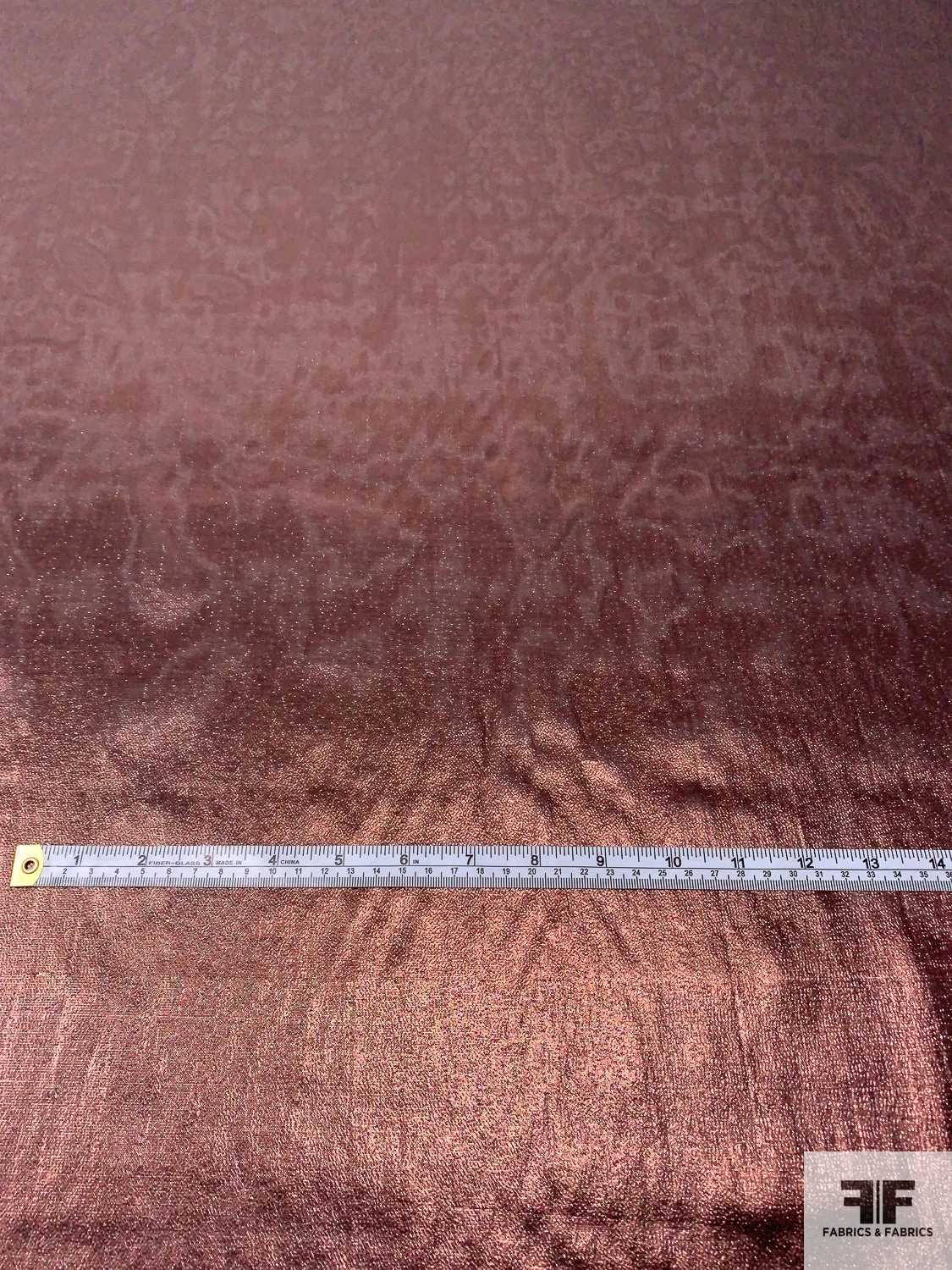 Metallic Shantung-Like Sheer Tissue Lamé - Metallic Rosewood 7 Metallic Shantung-Like Sheer Tissue Lamé - Metallic Rosewood - Image 5