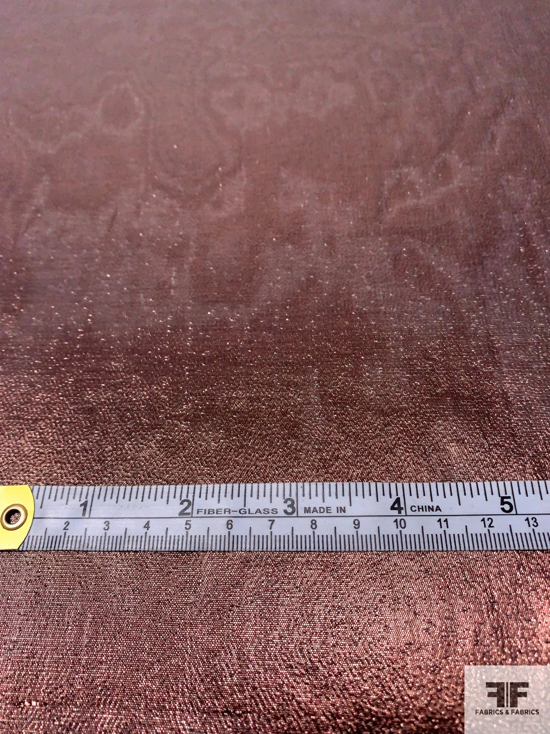 Metallic Shantung-Like Sheer Tissue Lamé - Metallic Rosewood 8 Metallic Shantung-Like Sheer Tissue Lamé - Metallic Rosewood - Image 6
