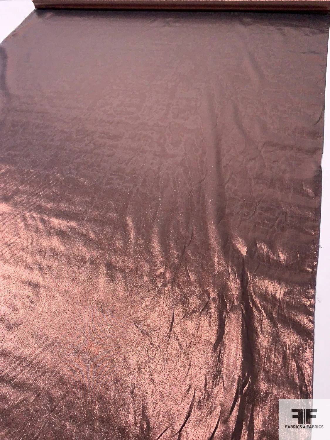 Metallic Shantung-Like Sheer Tissue Lamé - Metallic Rosewood 9 Metallic Shantung-Like Sheer Tissue Lamé - Metallic Rosewood - Image 7