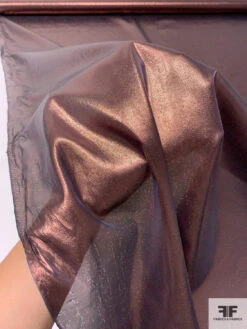 Metallic Shantung-Like Sheer Tissue Lamé - Metallic Rosewood 17 Metallic Shantung-Like Sheer Tissue Lamé - Metallic Rosewood -Fabrics And Fabrics Store 14547 8