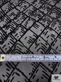 Geometric Burnout Silk Chiffon - Black 15 Geometric Burnout Silk Chiffon - Black -Fabrics And Fabrics Store 14555 6