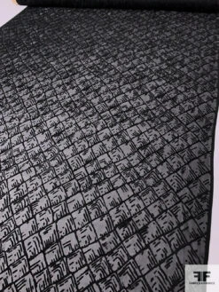 Geometric Burnout Silk Chiffon - Black 16 Geometric Burnout Silk Chiffon - Black -Fabrics And Fabrics Store 14555 7