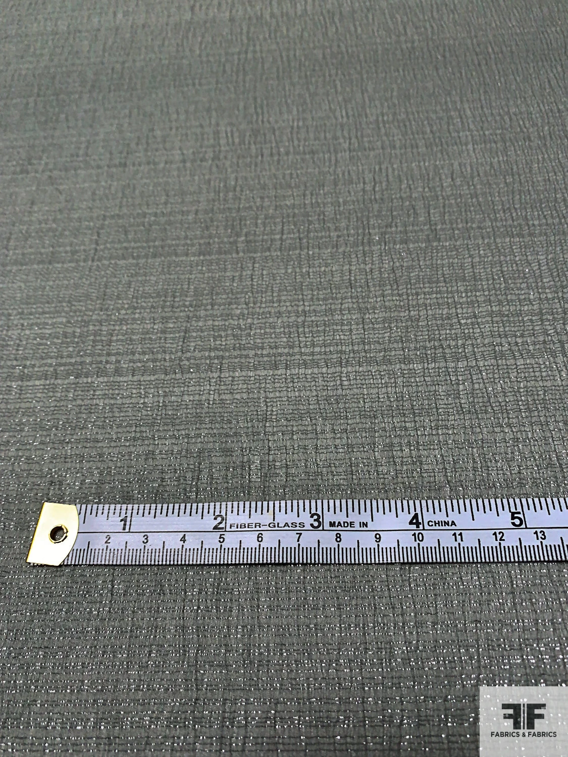 Lurex Threaded Silk Chiffon - Dark Smoke Sage 8 Lurex Threaded Silk Chiffon - Dark Smoke Sage - Image 6