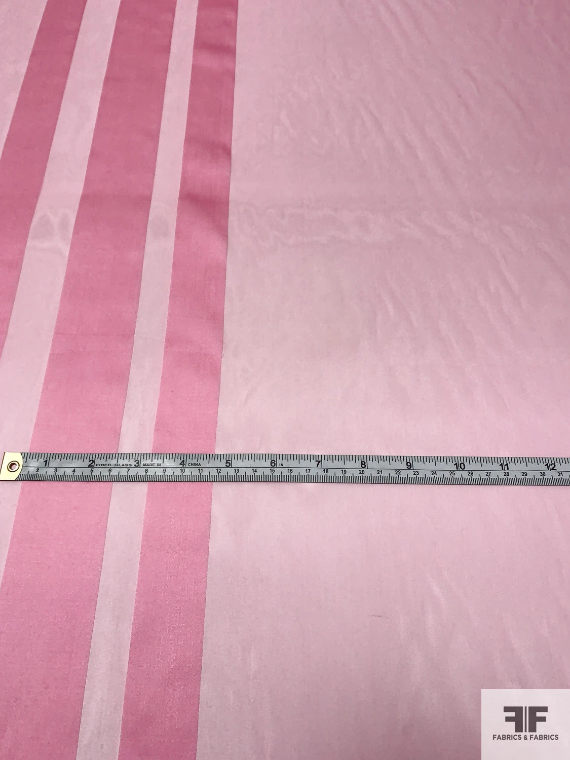 Double-Border Pattern Satin Striped Burnout Silk Chiffon - Pink 8 Double-Border Pattern Satin Striped Burnout Silk Chiffon - Pink - Image 6
