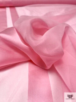 Double-Border Pattern Satin Striped Burnout Silk Chiffon - Pink 17 Double-Border Pattern Satin Striped Burnout Silk Chiffon - Pink -Fabrics And Fabrics Store 14618 8