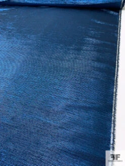 Italian Crisp Pleated-Look Lamé - Metallic Blue 13 Italian Crisp Pleated-Look Lamé - Metallic Blue -Fabrics And Fabrics Store 14625 6