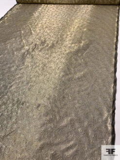 Metallic Organza With Intricate Metallic Thread Embroidery - Antique Gold / Black -Fabrics And Fabrics Store 14658 7