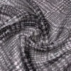 Hazy Diagonal Glen Plaid Printed Silk Organza - Black / White / Grey 2 Hazy Diagonal Glen Plaid Printed Silk Organza - Black / White / Grey -Fabrics And Fabrics Store 14751 1