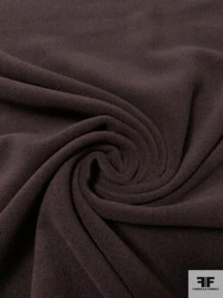 Italian Solid Soft Wool Blend Coating - Brown Eggplant