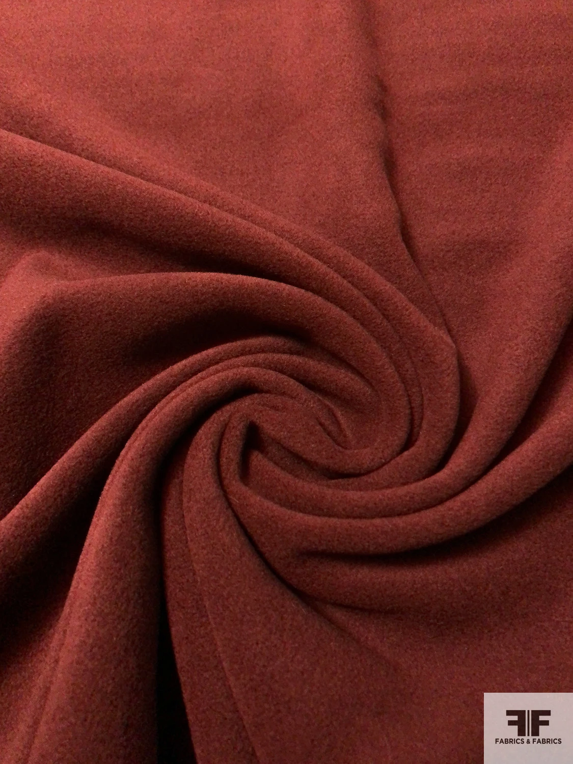 Italian Solid Soft Wool Blend Coating - Brick Red 5 Italian Solid Soft Wool Blend Coating - Brick Red - Image 3