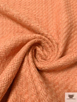 Italian Basketweave Wool Coating - Sandstone Orange 12 Italian Basketweave Wool Coating - Sandstone Orange -Fabrics And Fabrics Store 14818 2