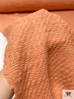 Italian Basketweave Wool Coating - Sandstone Orange 17 Italian Basketweave Wool Coating - Sandstone Orange -Fabrics And Fabrics Store 14818 8