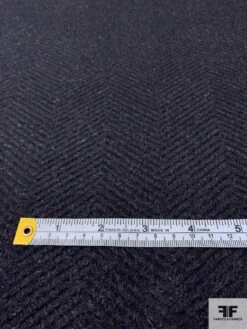 Italian Herringbone Textured And Brushed Wool Blend Coating - Black / Grey 16 Italian Herringbone Textured And Brushed Wool Blend Coating - Black / Grey -Fabrics And Fabrics Store 14819 6