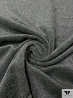 Italian Solid Brushed Wool Coating - Animal Grey