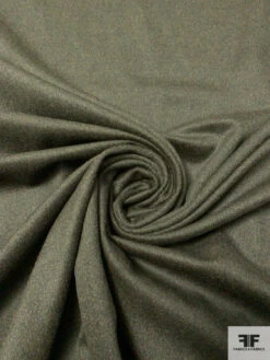 Italian Solid Brushed Light Jacket Weight Wool Coating - Army Green 10 Italian Solid Brushed Light Jacket Weight Wool Coating - Army Green -Fabrics And Fabrics Store 14824 2