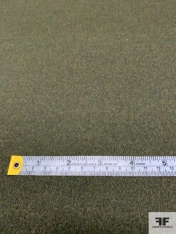 Italian Solid Brushed Light Jacket Weight Wool Coating - Army Green 11 Italian Solid Brushed Light Jacket Weight Wool Coating - Army Green -Fabrics And Fabrics Store 14824 4