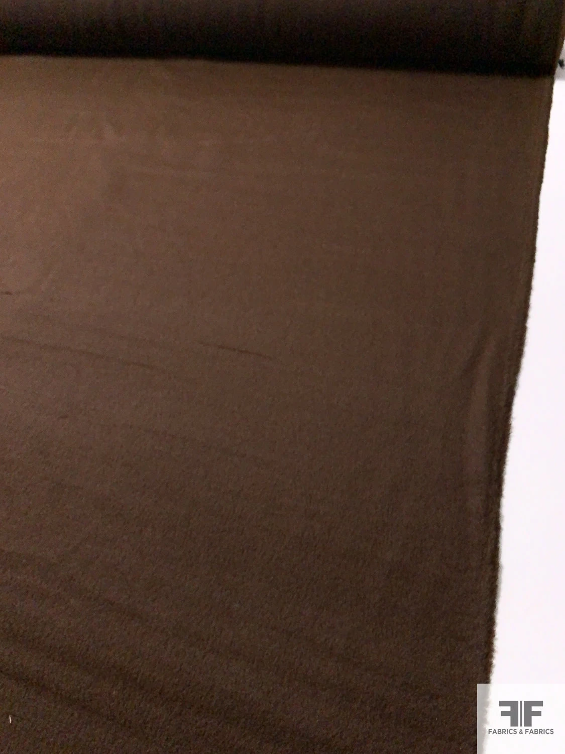 Italian Solid Brushed Wool Coating - Dark Brown 6 Italian Solid Brushed Wool Coating - Dark Brown - Image 4