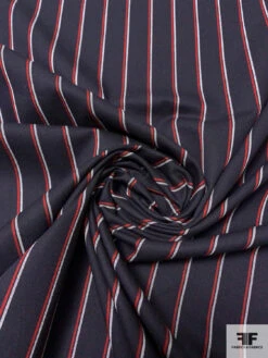 Made In Japan Vertical Striped Fine Twill Cotton Shirting - Black / Red / Off-White 12 Made In Japan Vertical Striped Fine Twill Cotton Shirting - Black / Red / Off-White -Fabrics And Fabrics Store 14837 1 c467c7bc 31da 4c0a a955 104265e8e3ab
