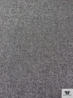Italian Herringbone Wool Blend Suiting - Black / Off-White 12 Italian Herringbone Wool Blend Suiting - Black / Off-White -Fabrics And Fabrics Store 15075 3