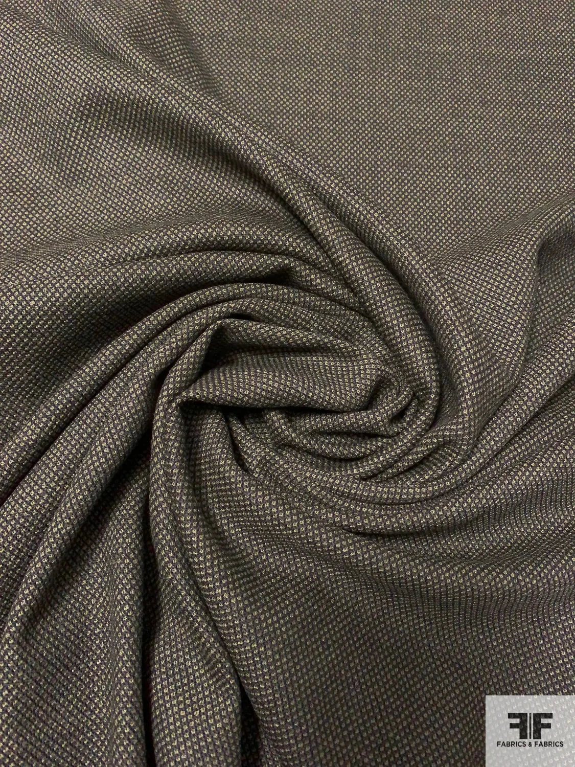 Italian Birdseye-Look Virgin Wool Stretch Suiting - Army Green / Hunter Green 5 Italian Birdseye-Look Virgin Wool Stretch Suiting - Army Green / Hunter Green - Image 3