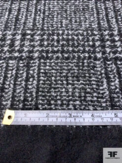 Italian Glen Plaid Wool Blend Brushed Tweed Panel - Grey / Charcoal / Black 16 Italian Glen Plaid Wool Blend Brushed Tweed Panel - Grey / Charcoal / Black -Fabrics And Fabrics Store 15085 6