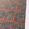 Italian Glen Plaid Wool Jacket Weight Tweed Suiting - Orange / Black / Off-White 2 Italian Glen Plaid Wool Jacket Weight Tweed Suiting - Orange / Black / Off-White -Fabrics And Fabrics Store 15096 6