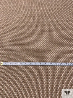 Italian Stitch Pattern Wool Blend Jacket Weight Tweed - Beige / Natural -Fabrics And Fabrics Store 15097 5