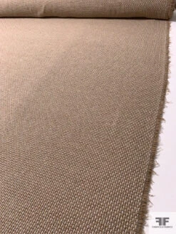 Italian Stitch Pattern Wool Blend Jacket Weight Tweed - Beige / Natural -Fabrics And Fabrics Store 15097 7