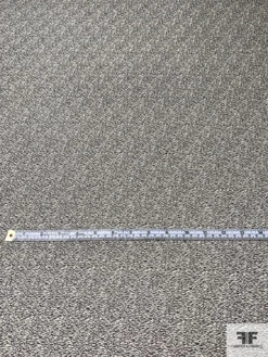 Italian Micro Ikat Soft Wool Blend Suiting - Black / Off-White -Fabrics And Fabrics Store 15102 5