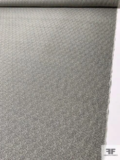 Italian Micro Ikat Soft Wool Blend Suiting - Black / Off-White -Fabrics And Fabrics Store 15102 7